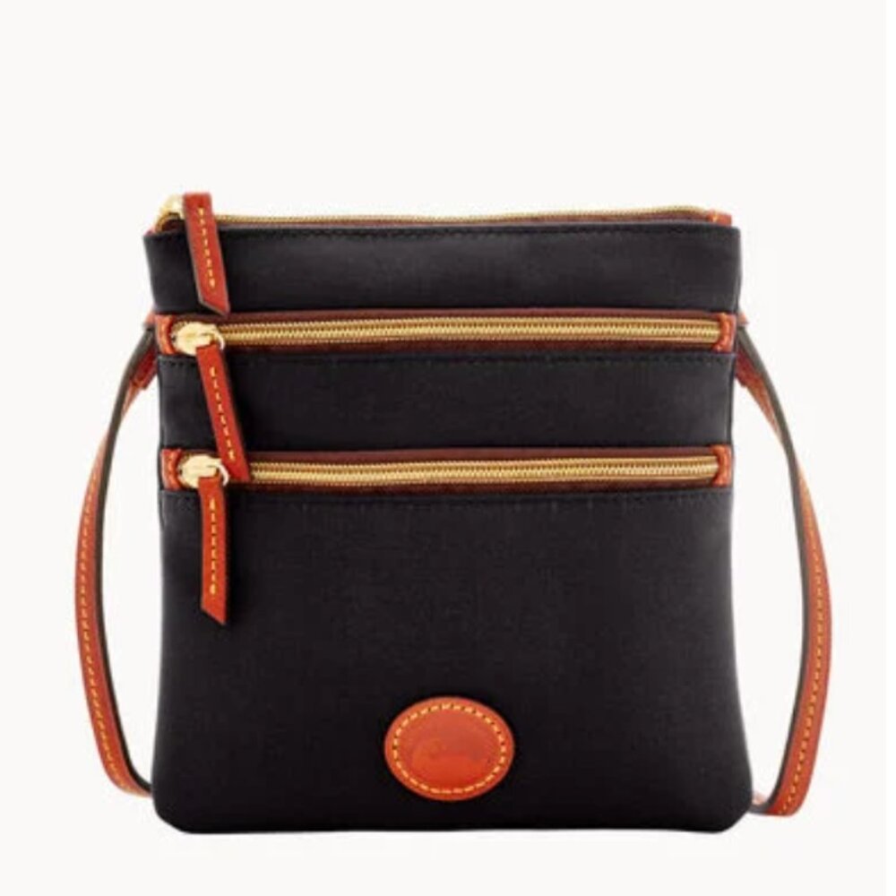 Nylon North South Triple Zip Bag